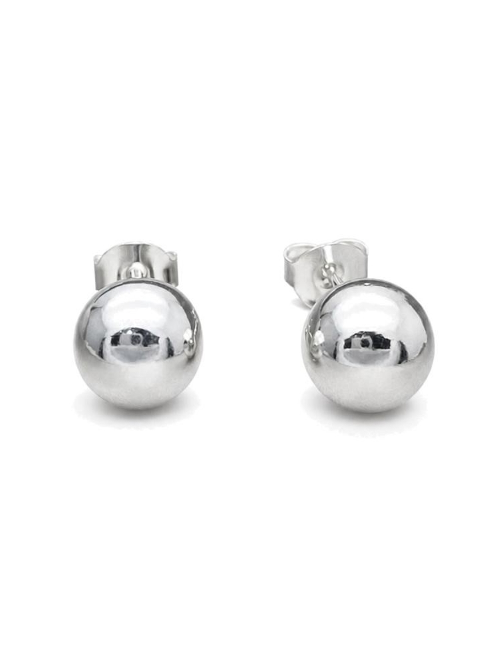 Sterling  Ball Stud Earrings - Silver Finish,silver 9.25